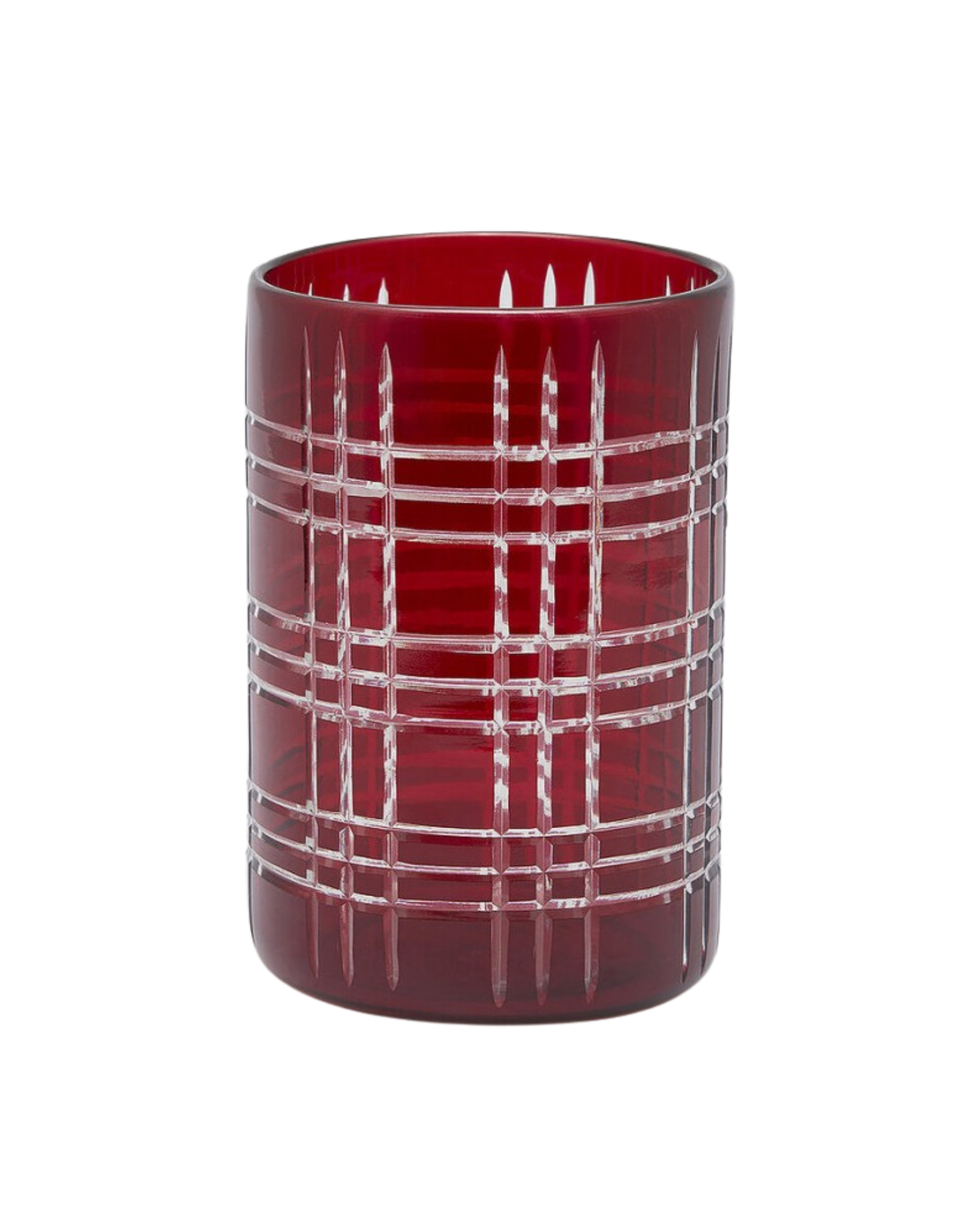 Tartan Vase Ruby Red