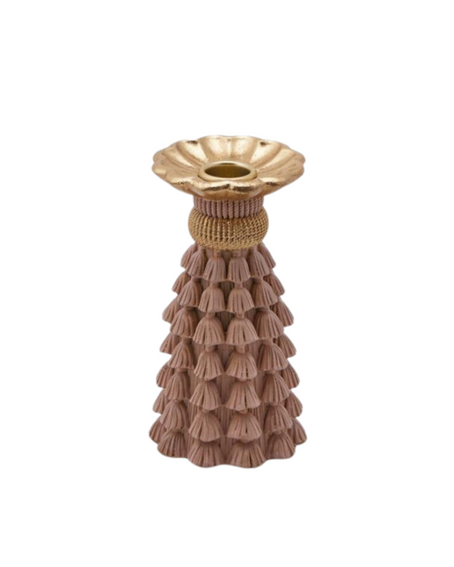 Tassel Candleholder Rosé