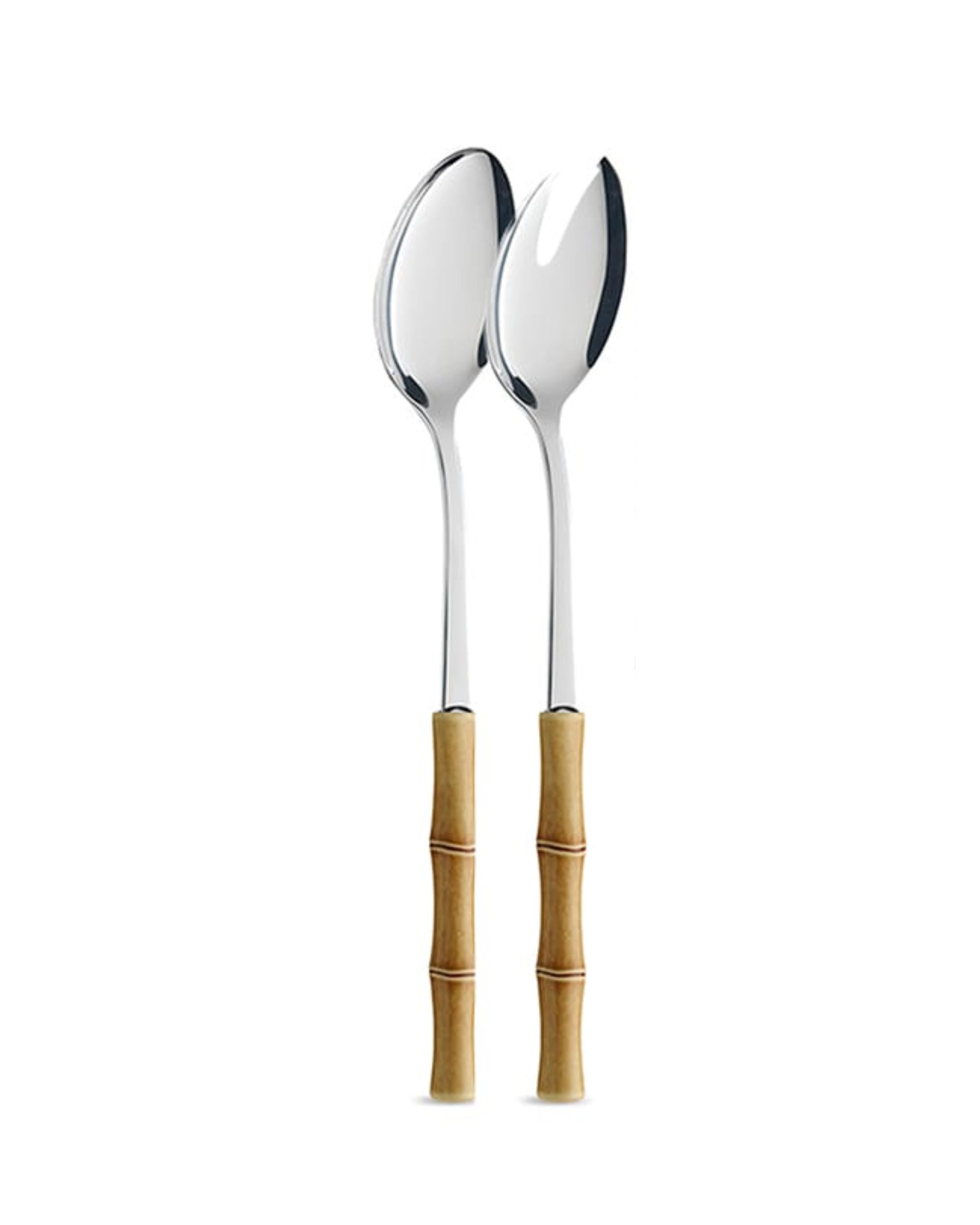 Salatbesteck Beige Bamboo – 2-teiliges Set
