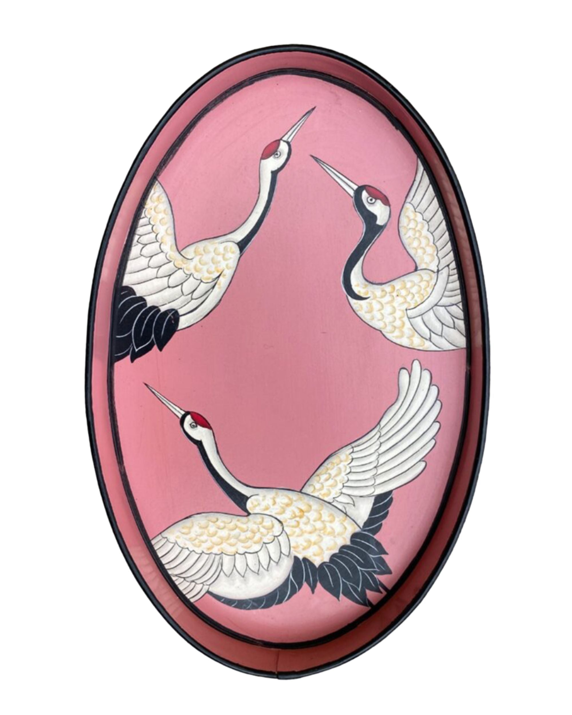 Handbemaltes Eisentablett "Vogel"