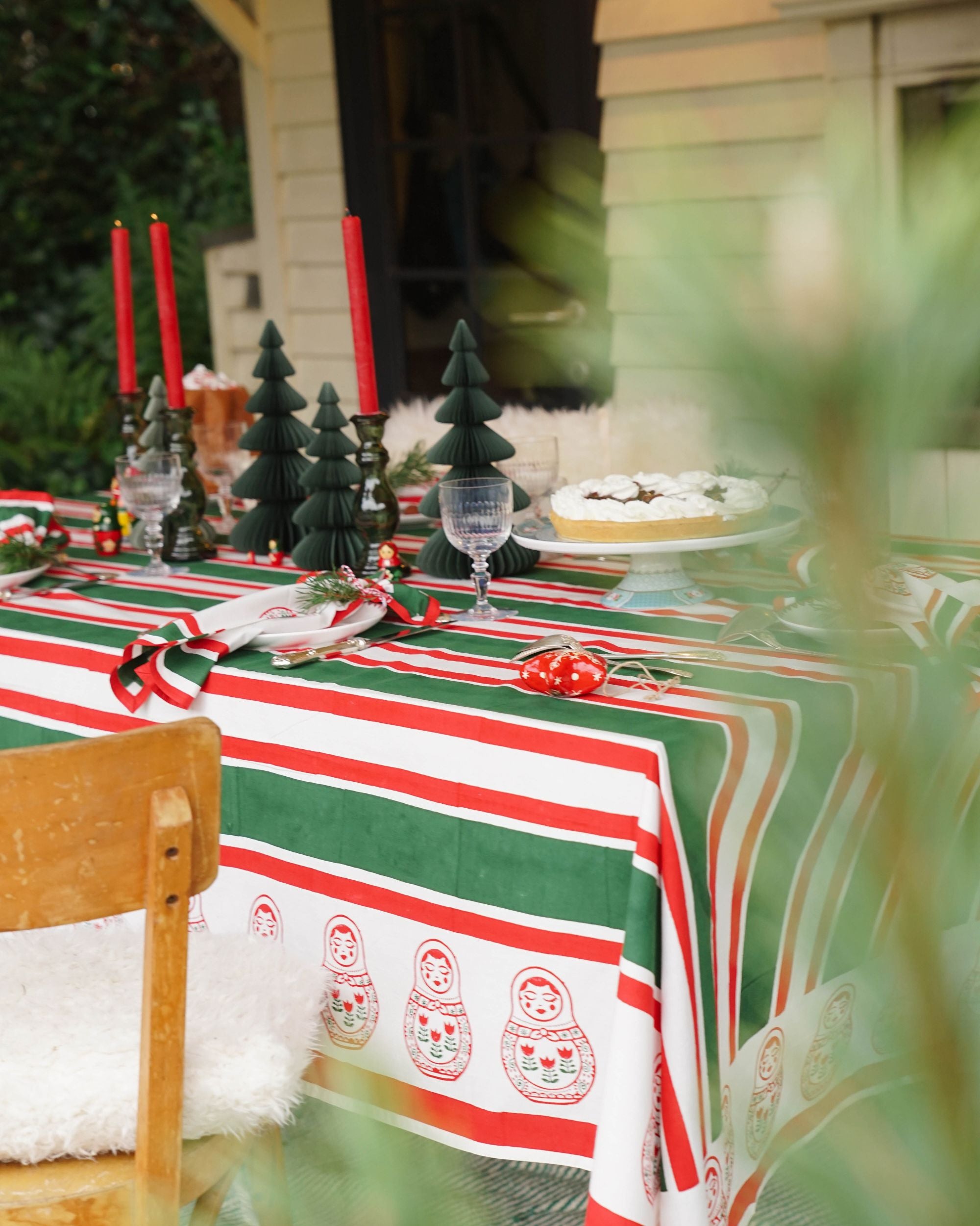 Tischdecke Wallace Rot (170x360)