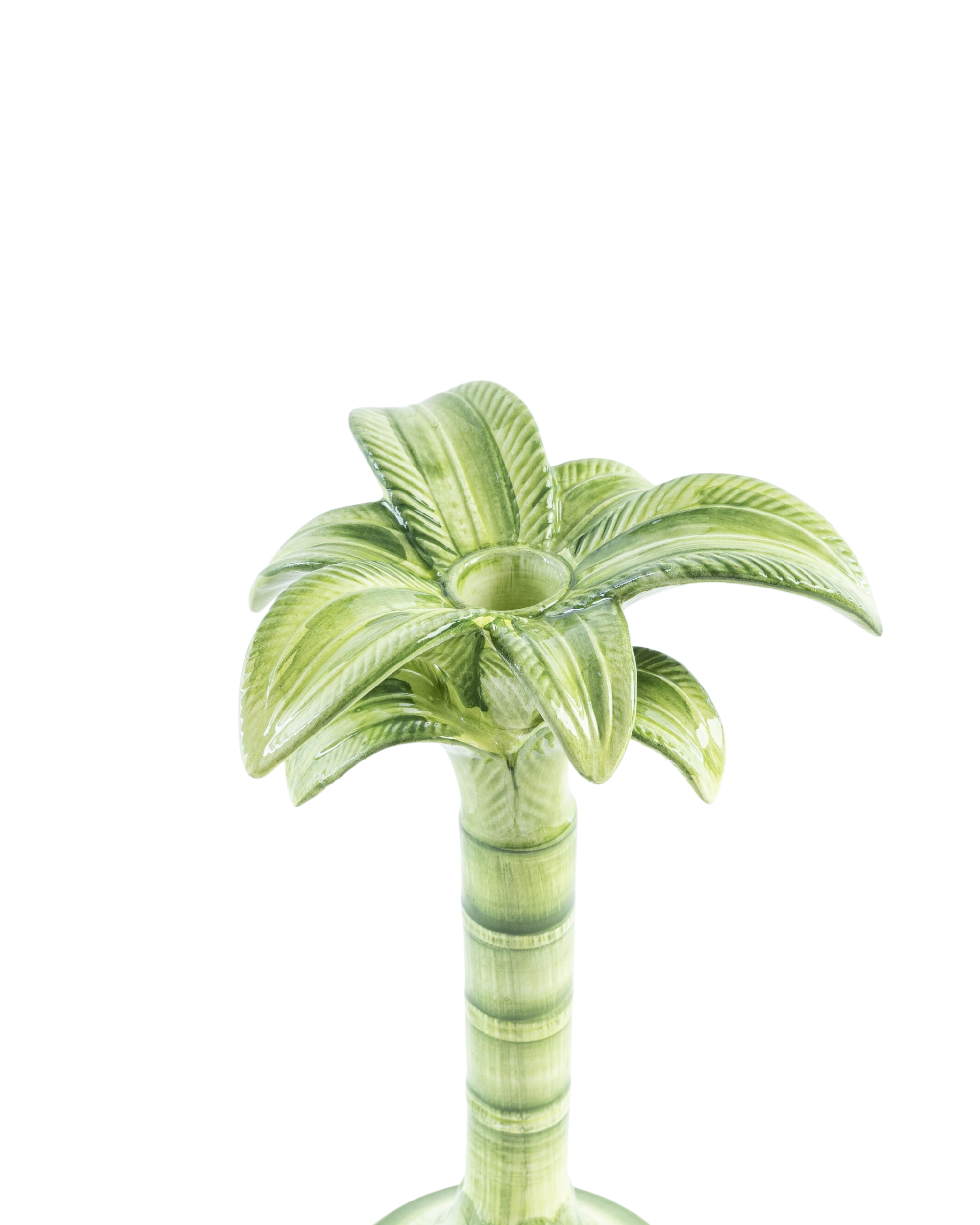 Palm Candleholder Green Medium