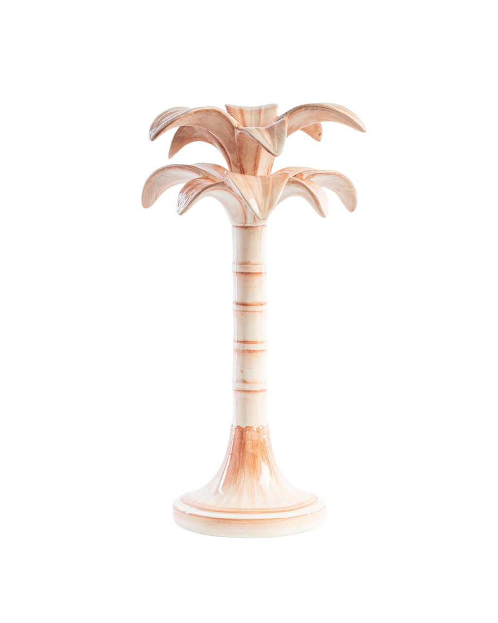 Palm Candleholder Pink Large