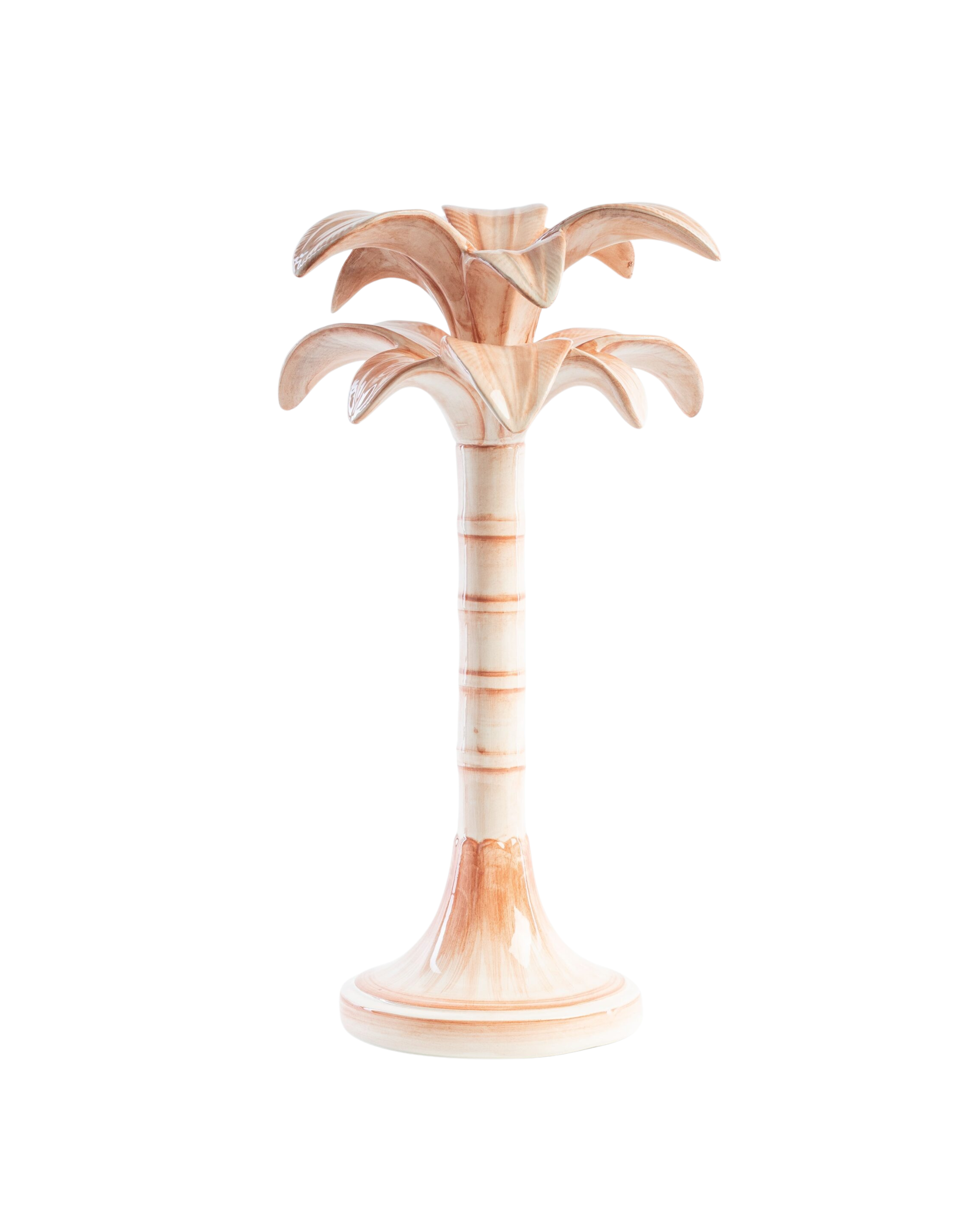 Palm Candleholder Pink Large