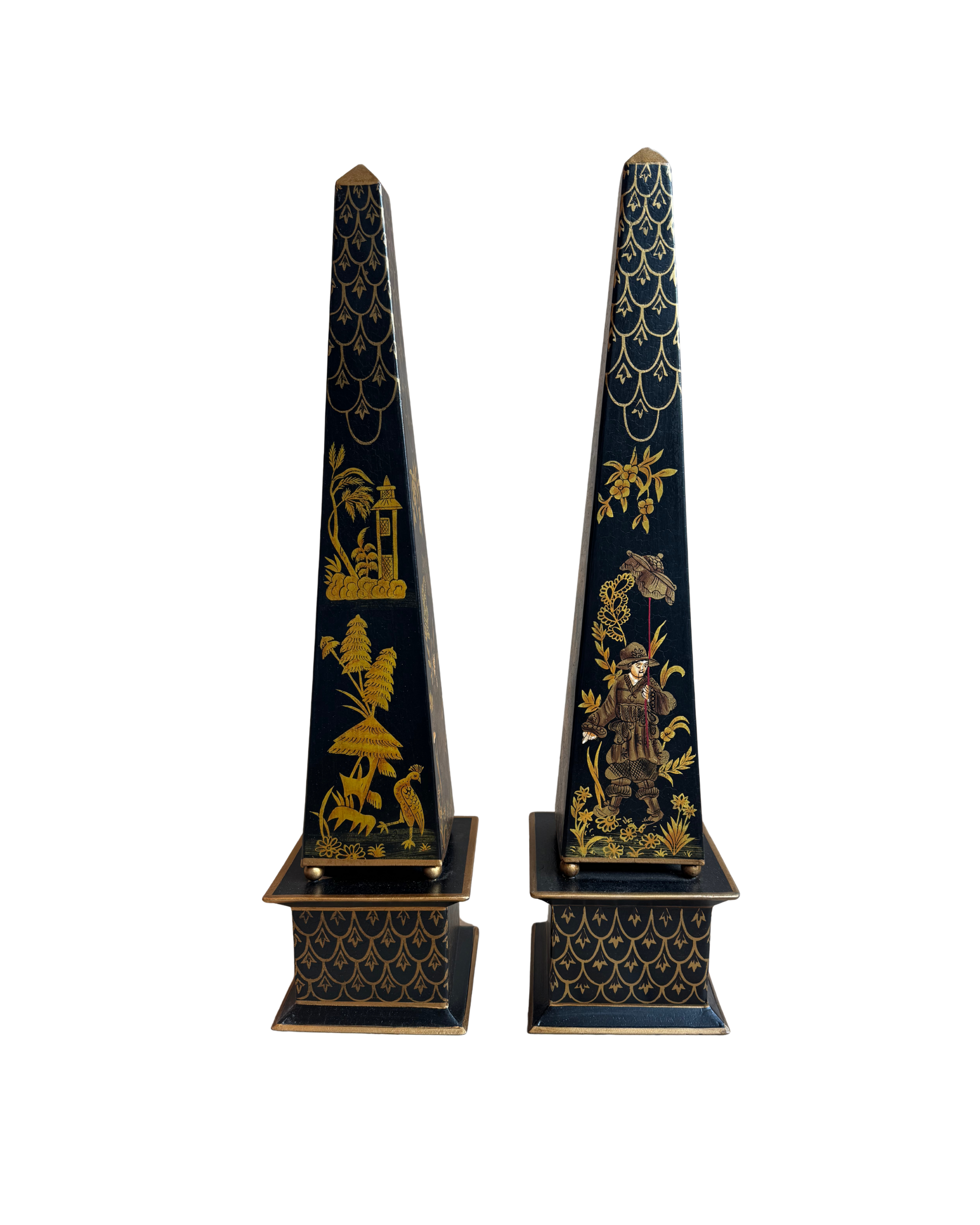 Iron Obelisk Set of 2
