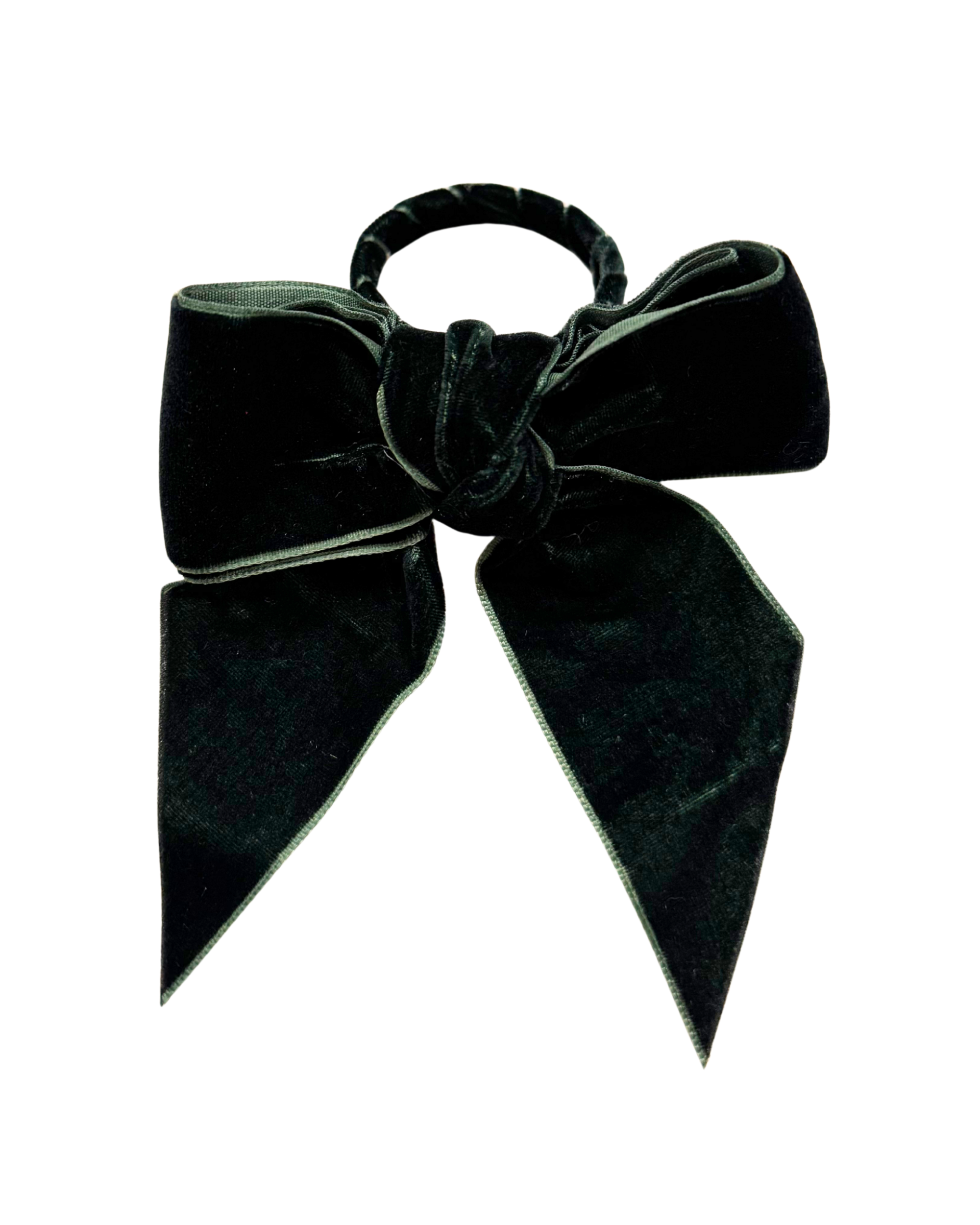 Napkinring Velvet Bow Green - Set of 4