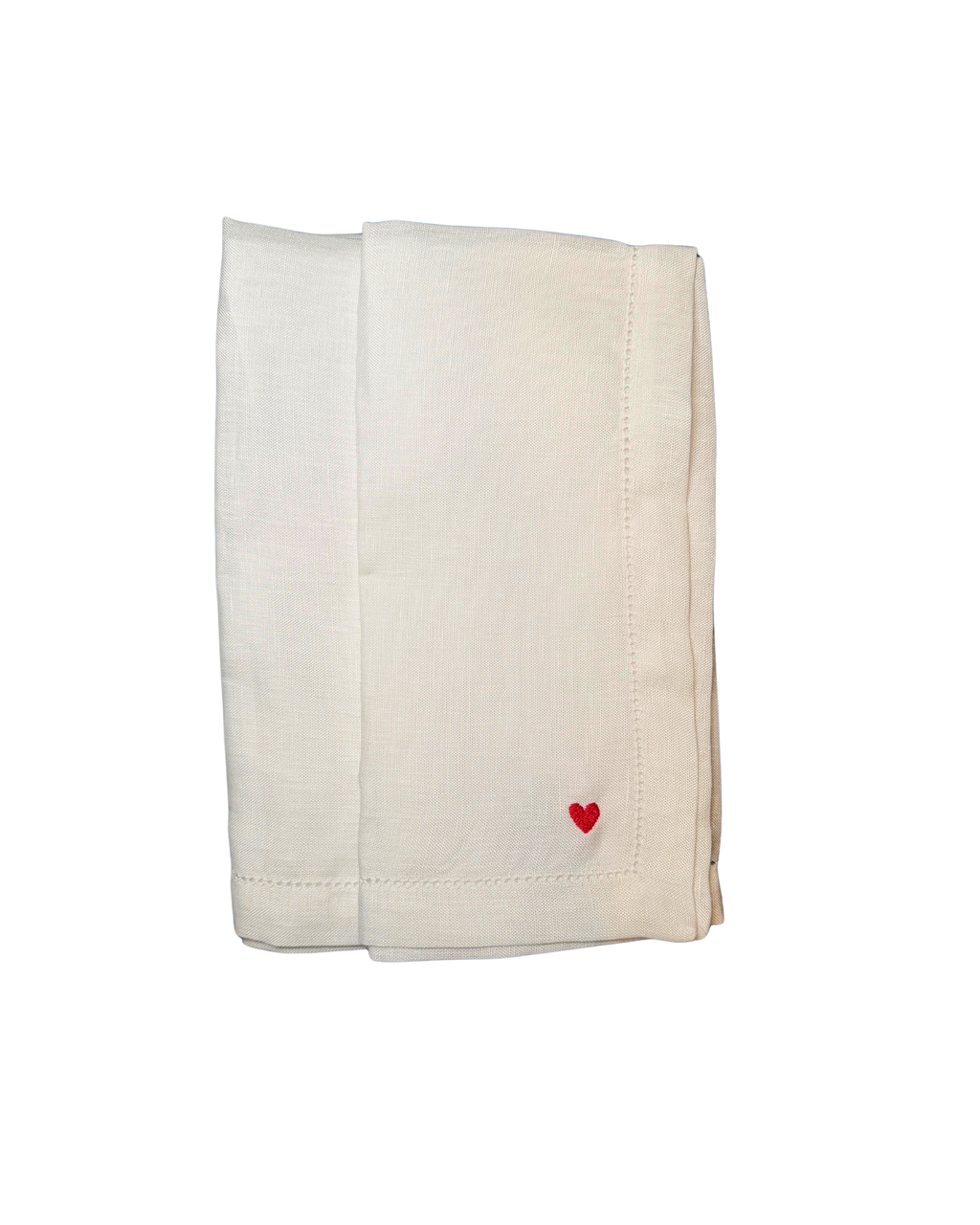 Leinenserviette mit Herz 2er-Pack