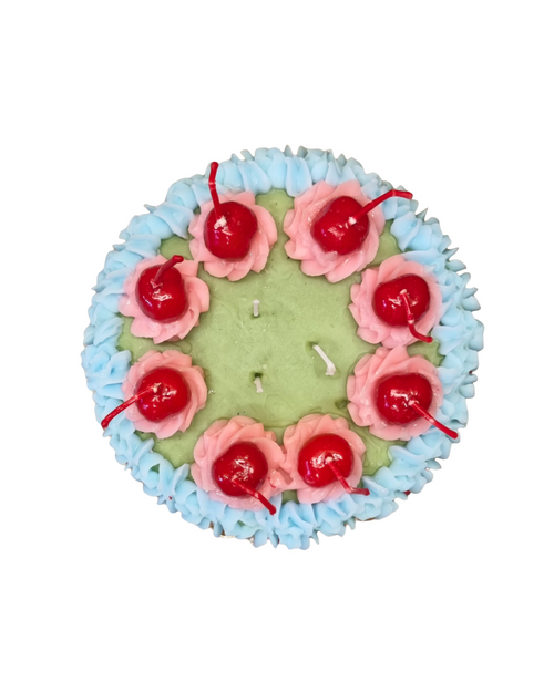 Kerze Pastell Kirschtorte