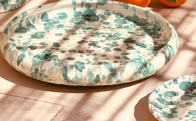 Frisbee Plate Honey Studio Riviera Turquoise