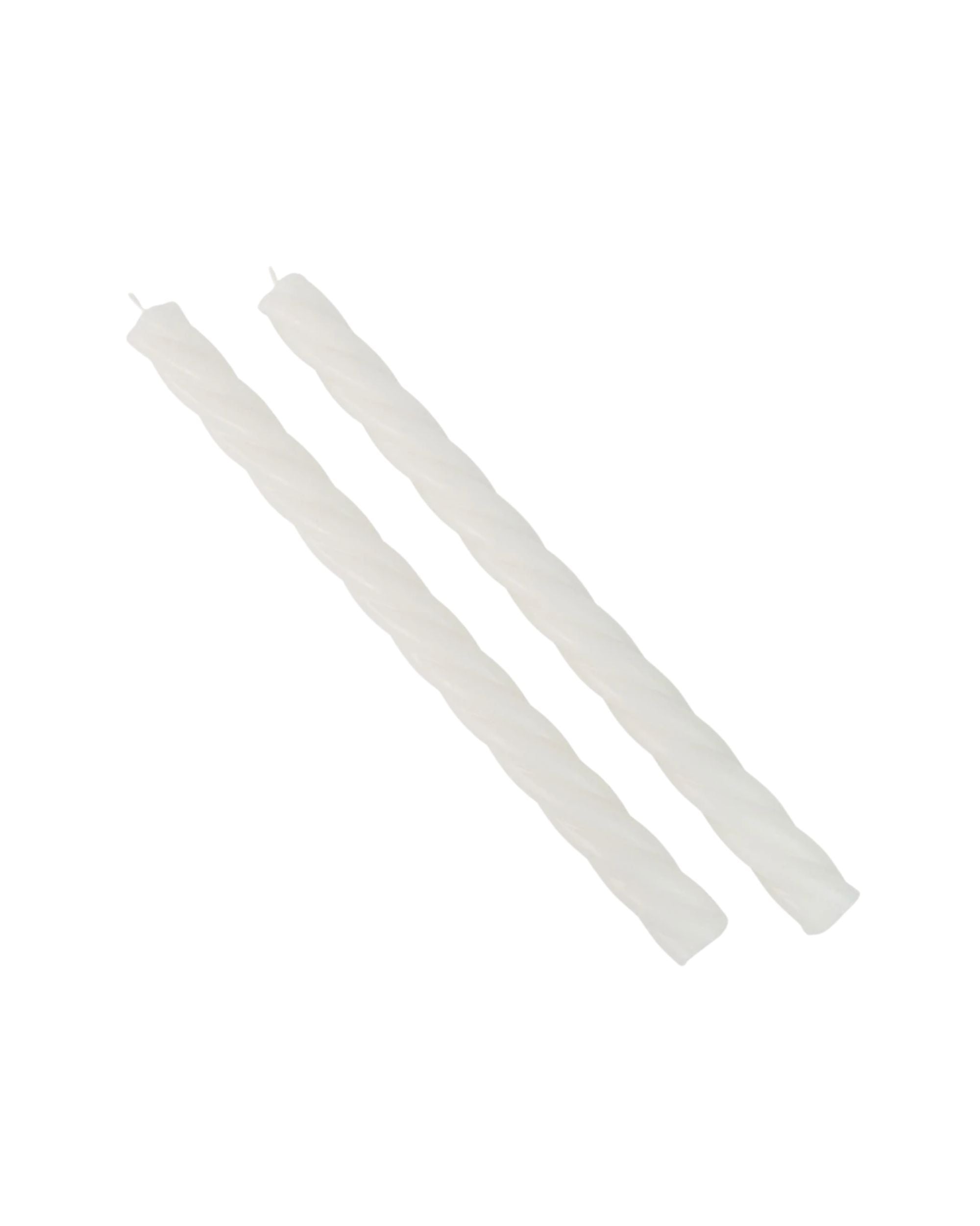 Stabkerze gedreht Weiß (35cm)
