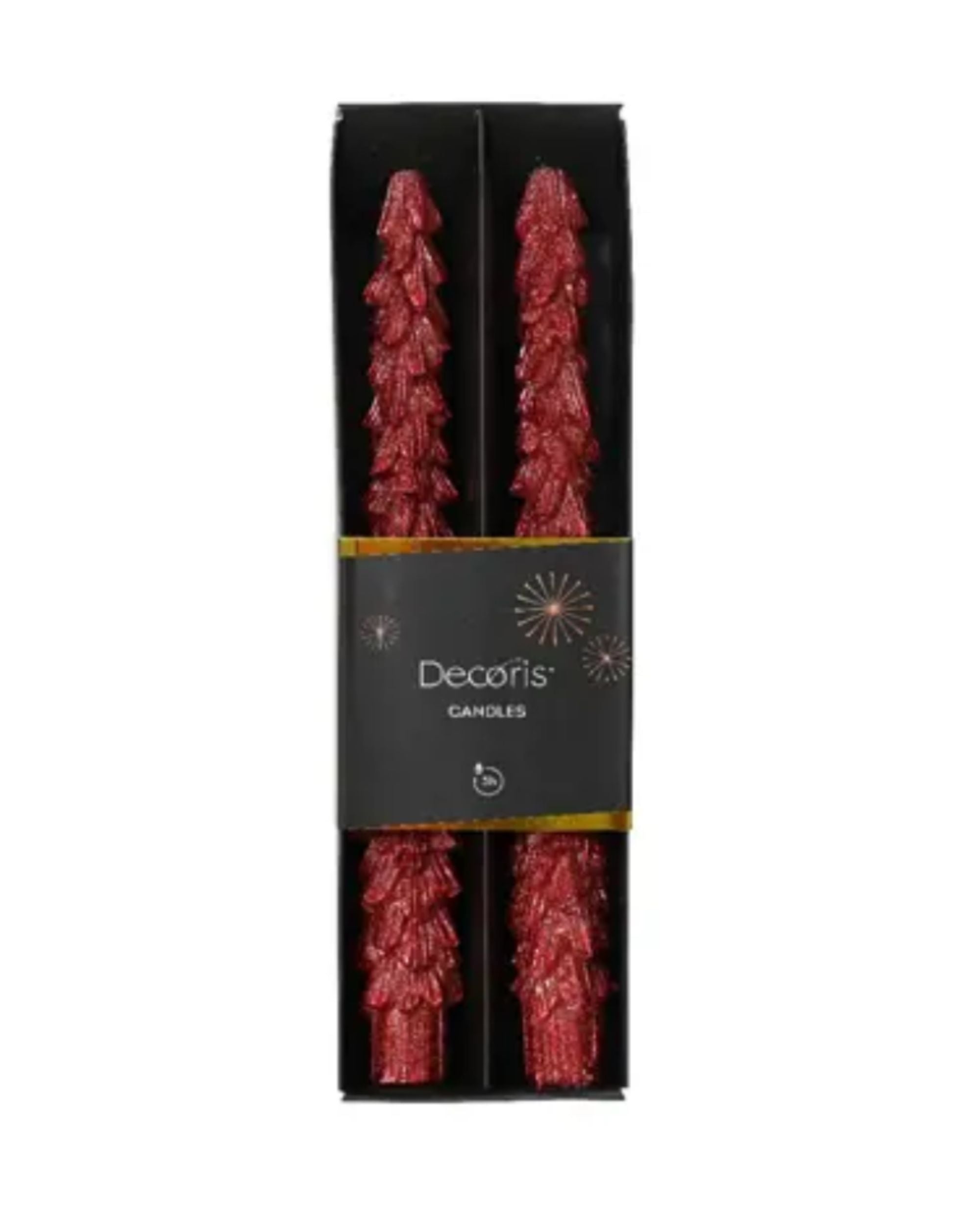 Stabkerzen Spitzbaum - Rot (2er Set)