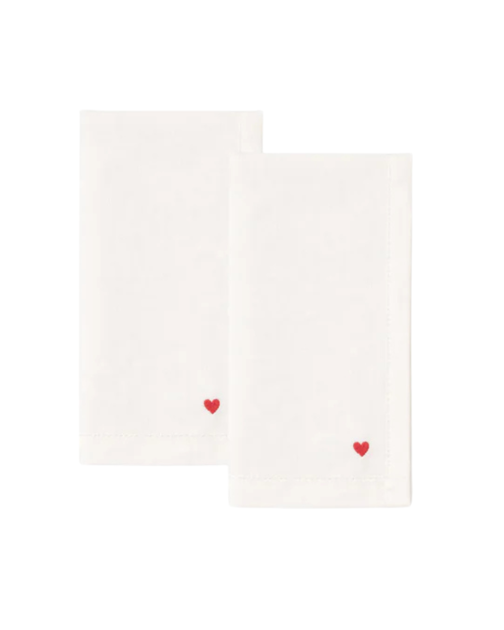 Leinenserviette mit Herz 2er-Pack