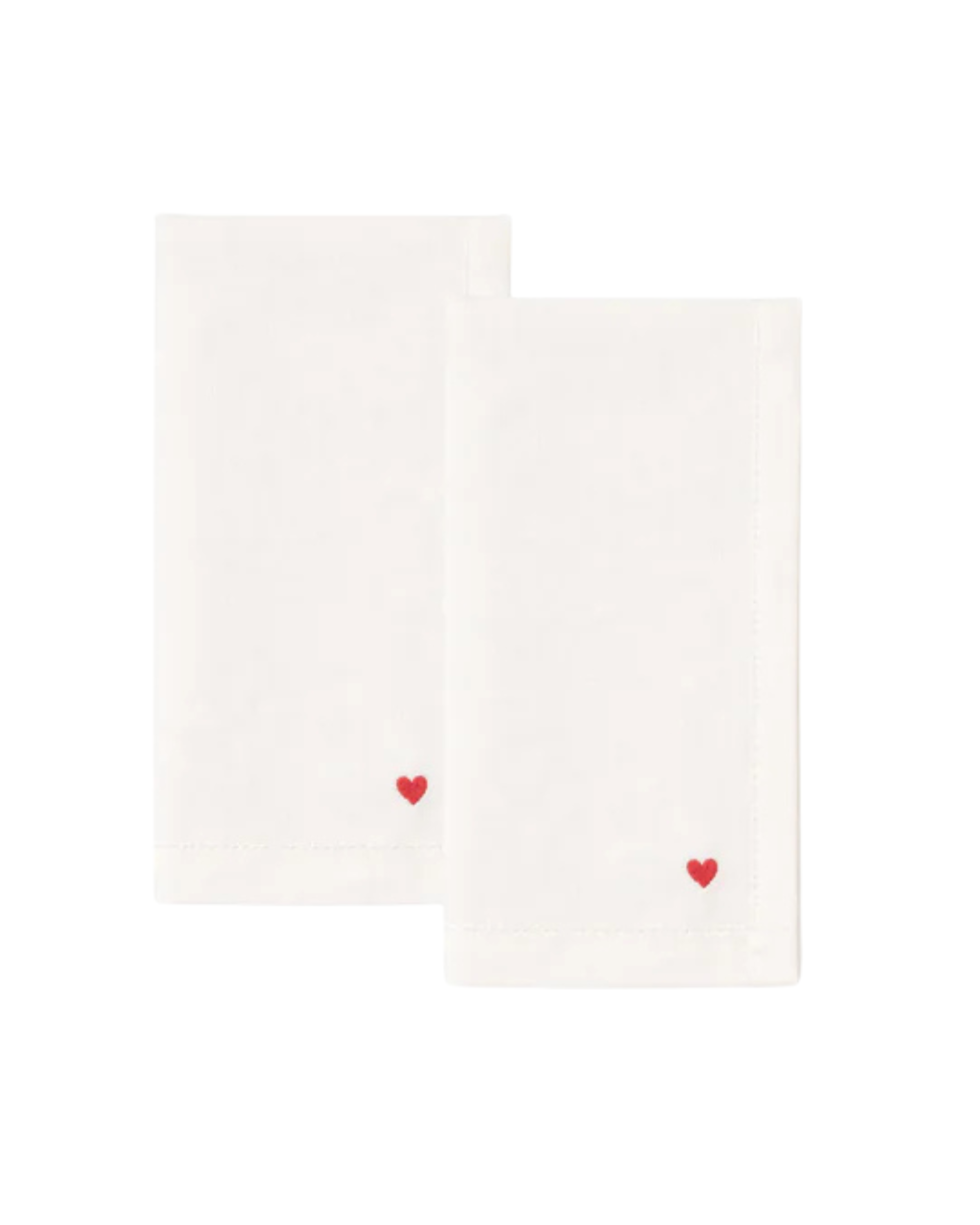 Leinenserviette mit Herz 2er-Pack