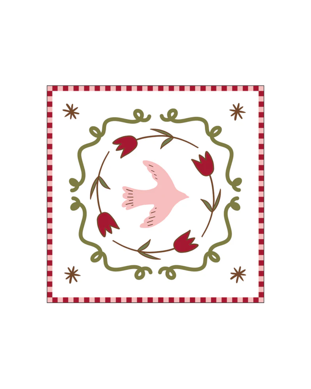 Paper napkins with a dove motif