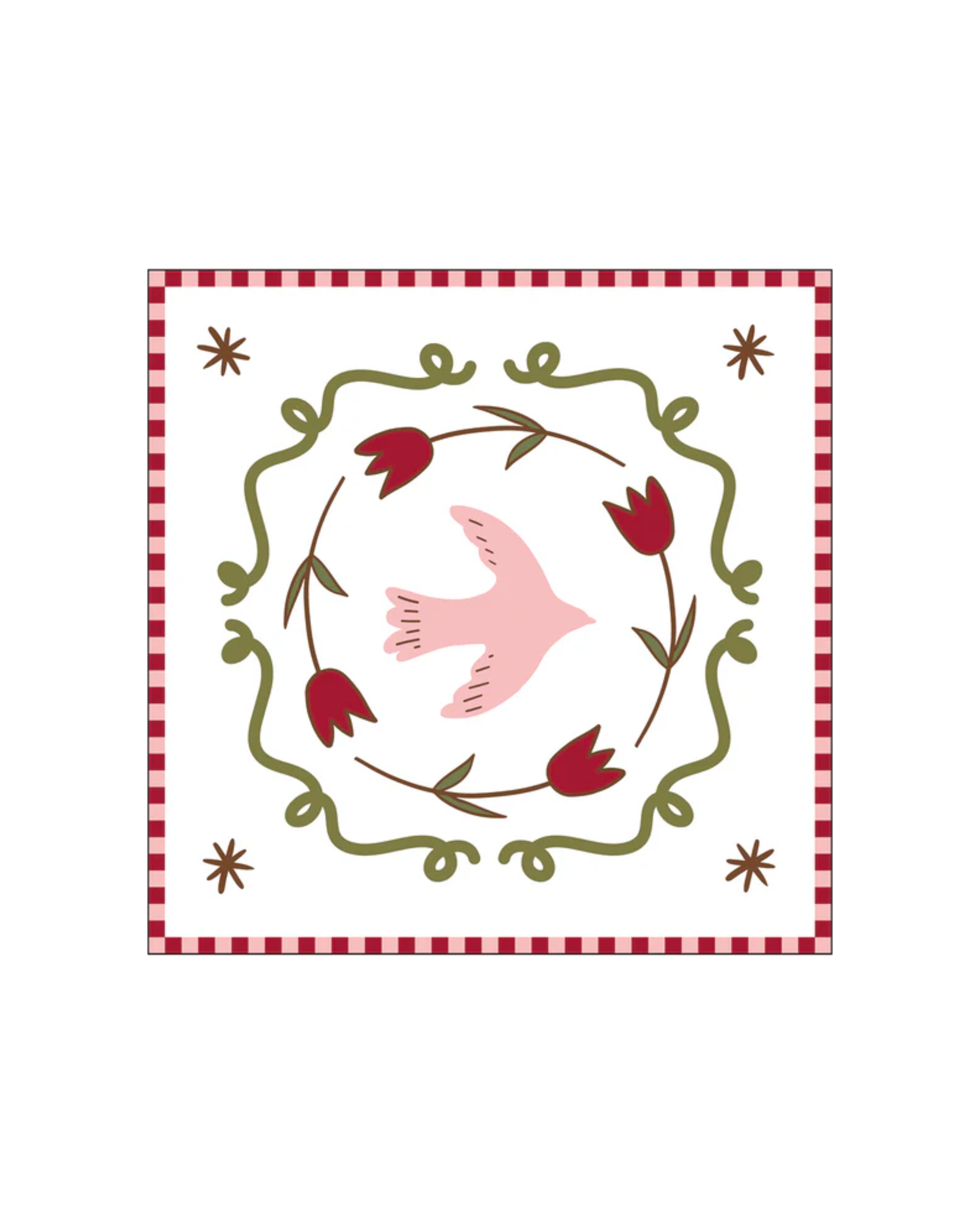 Paper napkins with a dove motif