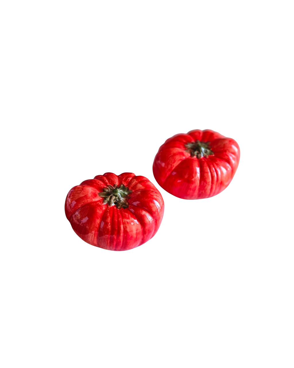 Handbemaltes Keramik Salz- und Pfefferset Tomate
