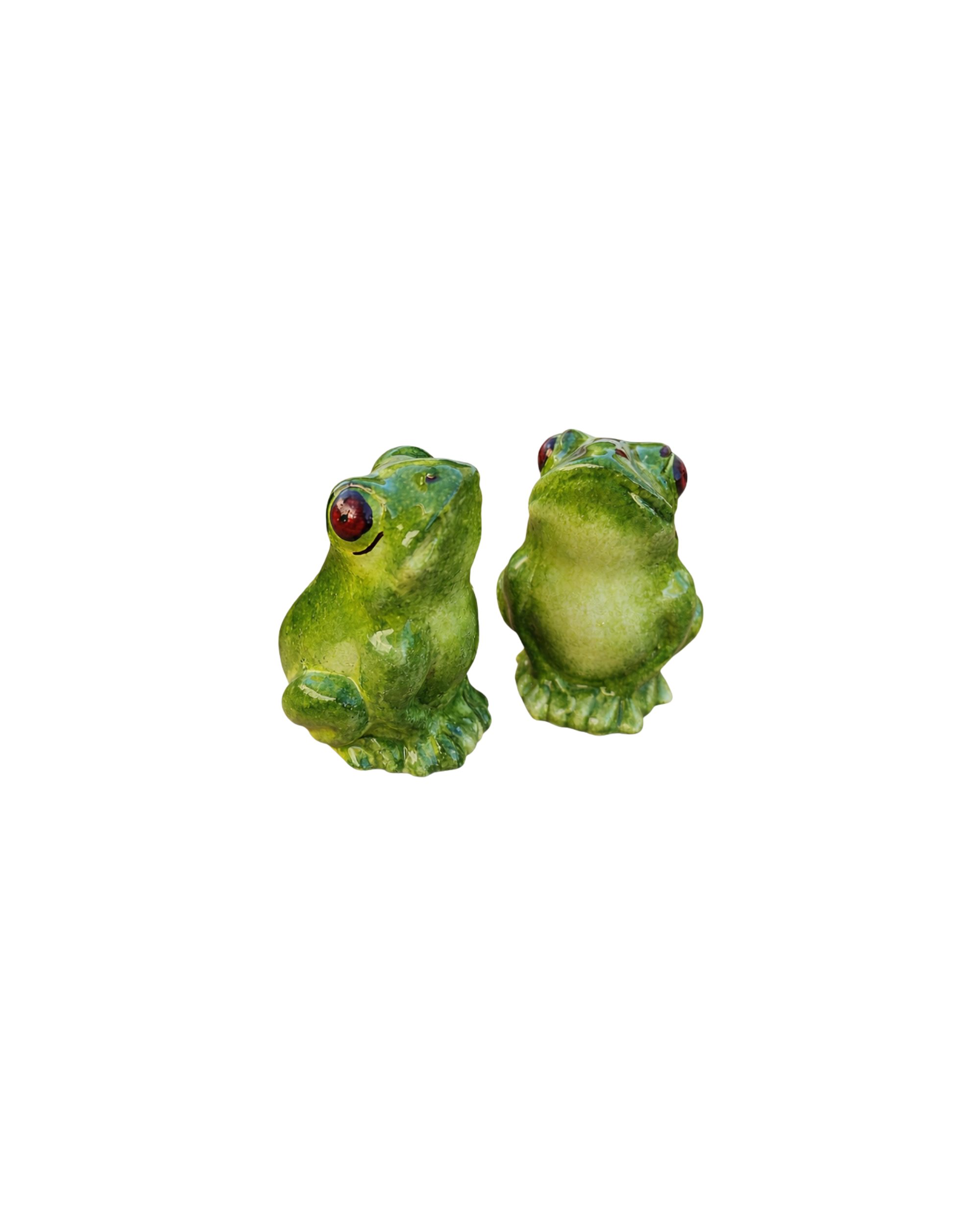 Handbemaltes Keramik Salz- und Pfefferset Frosch