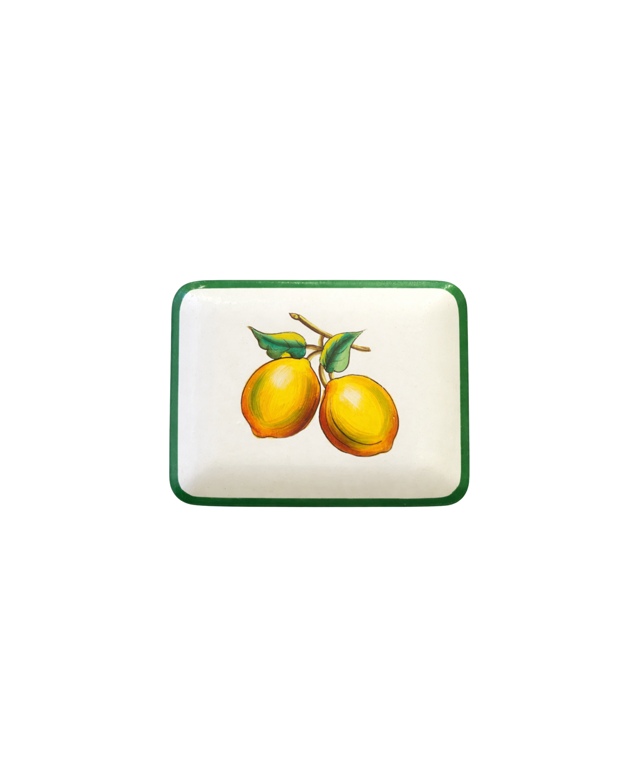 Hand-painted iron bowl, lemon