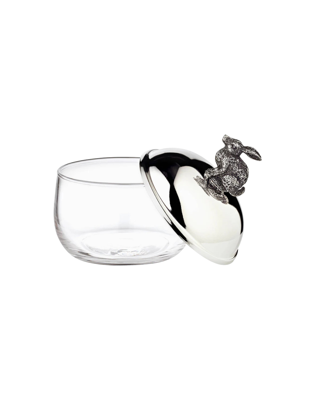 Silver-plated rabbit storage box