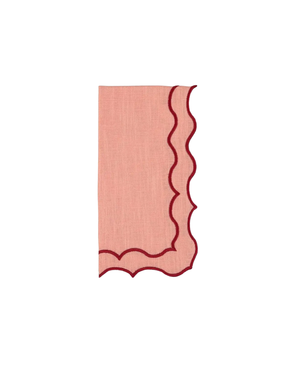 Stoffserviette Rosa-Rot, 2er Set