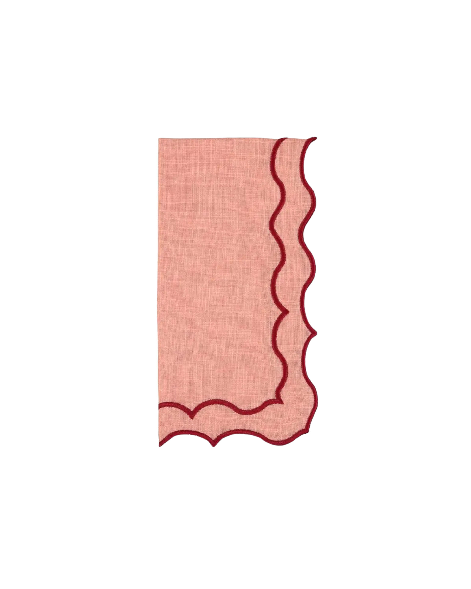 Stoffserviette Rosa-Rot, 2er Set