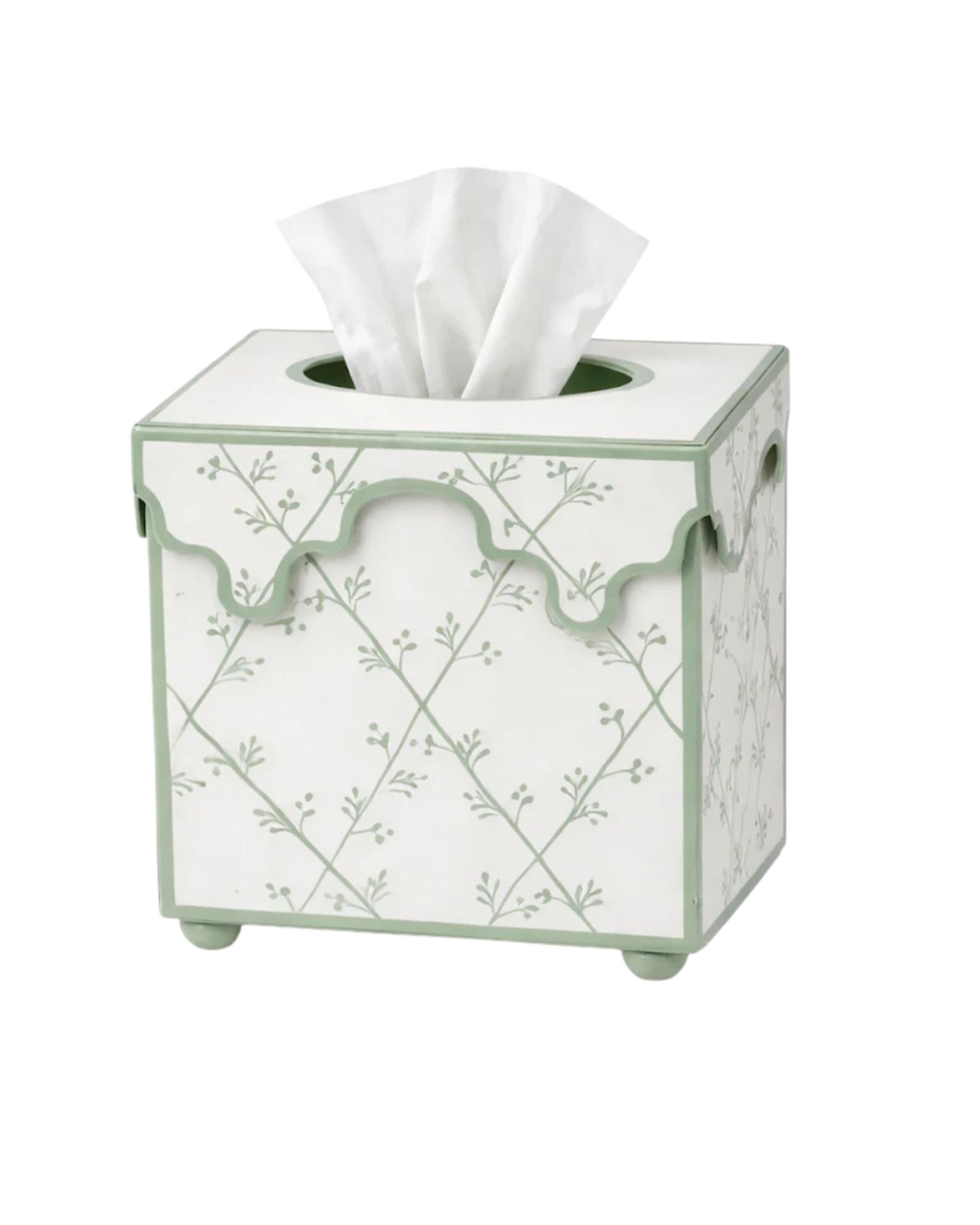 Tissue Box Grün-Weiß