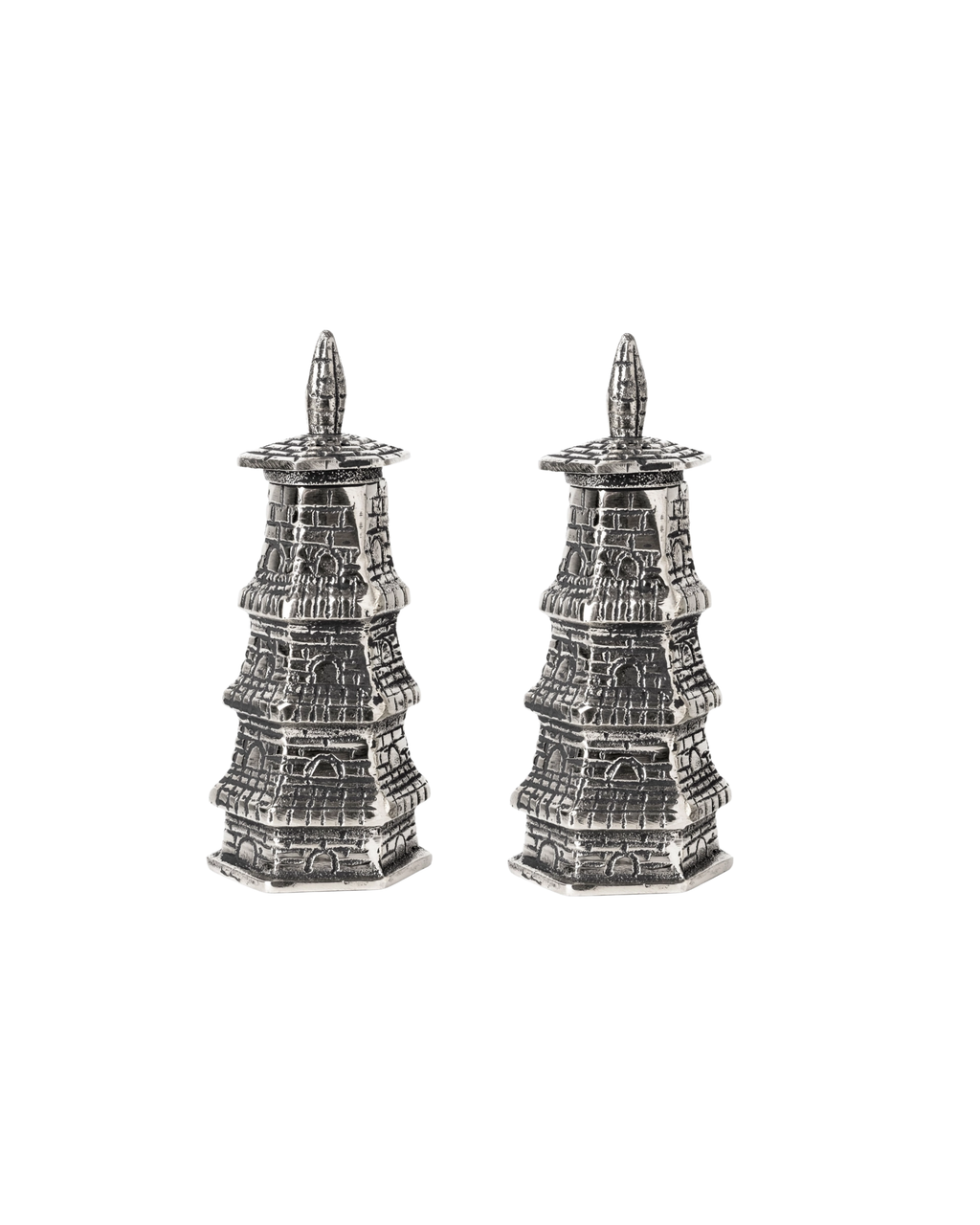 Salz- und Pfefferstreuer Pagoda Silber