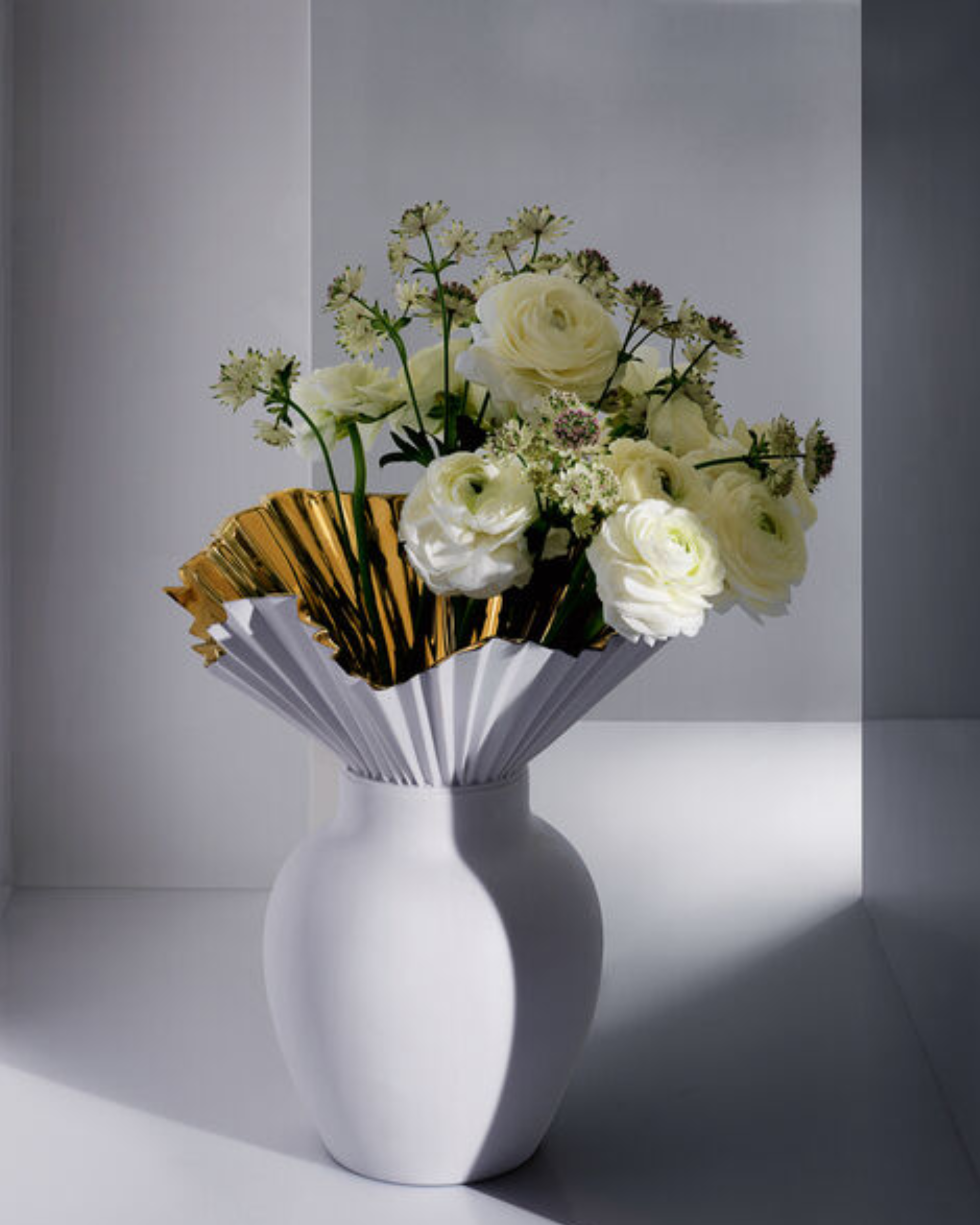 Rosenthal Porzellan Falda Vase Gold