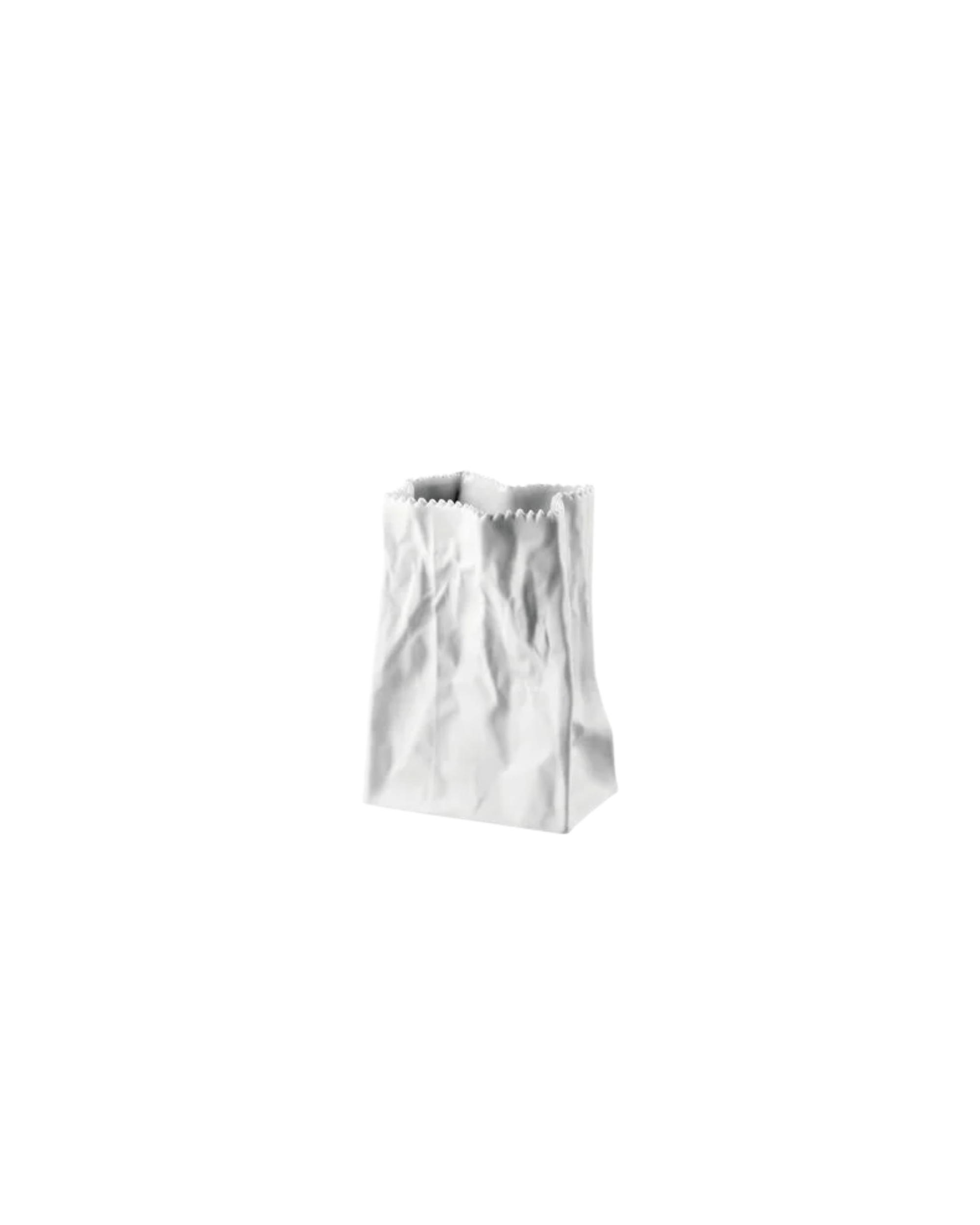 Rosenthal Porzellan Tütenvase Weiss Matt 14cm