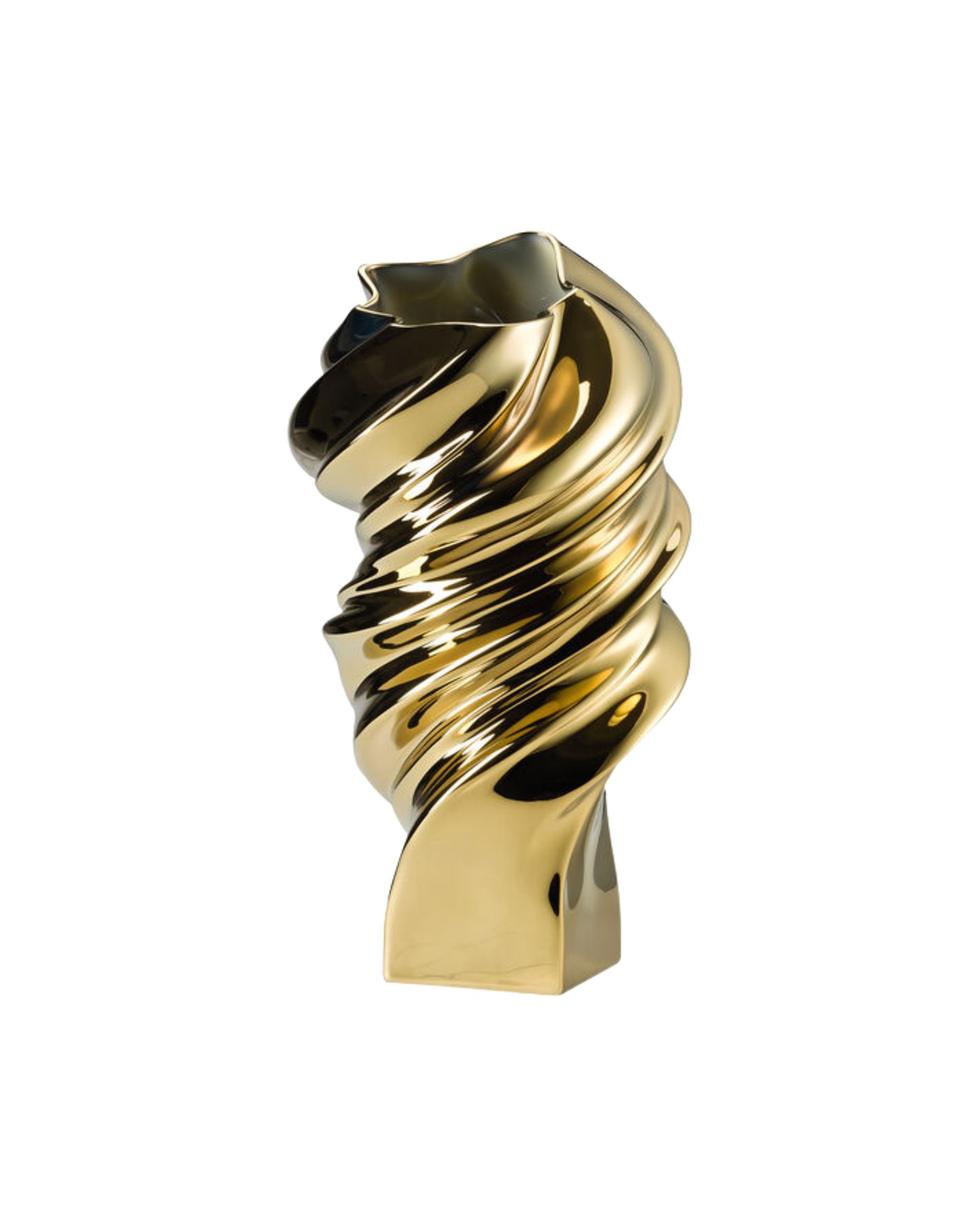 Rosenthal Porzellan Vase Squall Gold  titanisiert