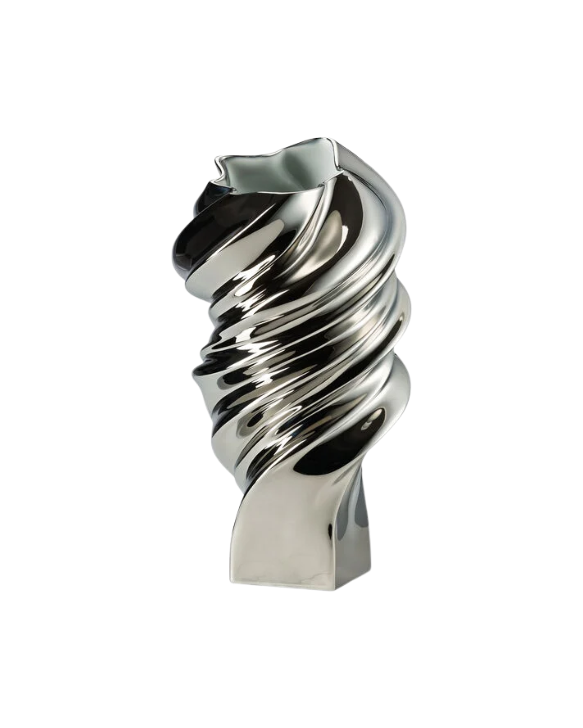 Rosenthal Porzellan Vase Squall Platin titanisiert