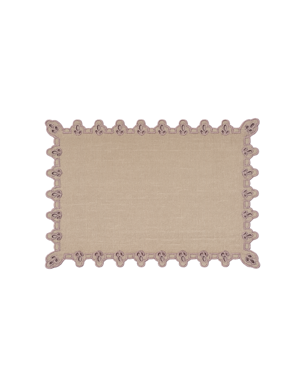 Leinen Tischset Beschichtet Braun-Rosa, 2er Set