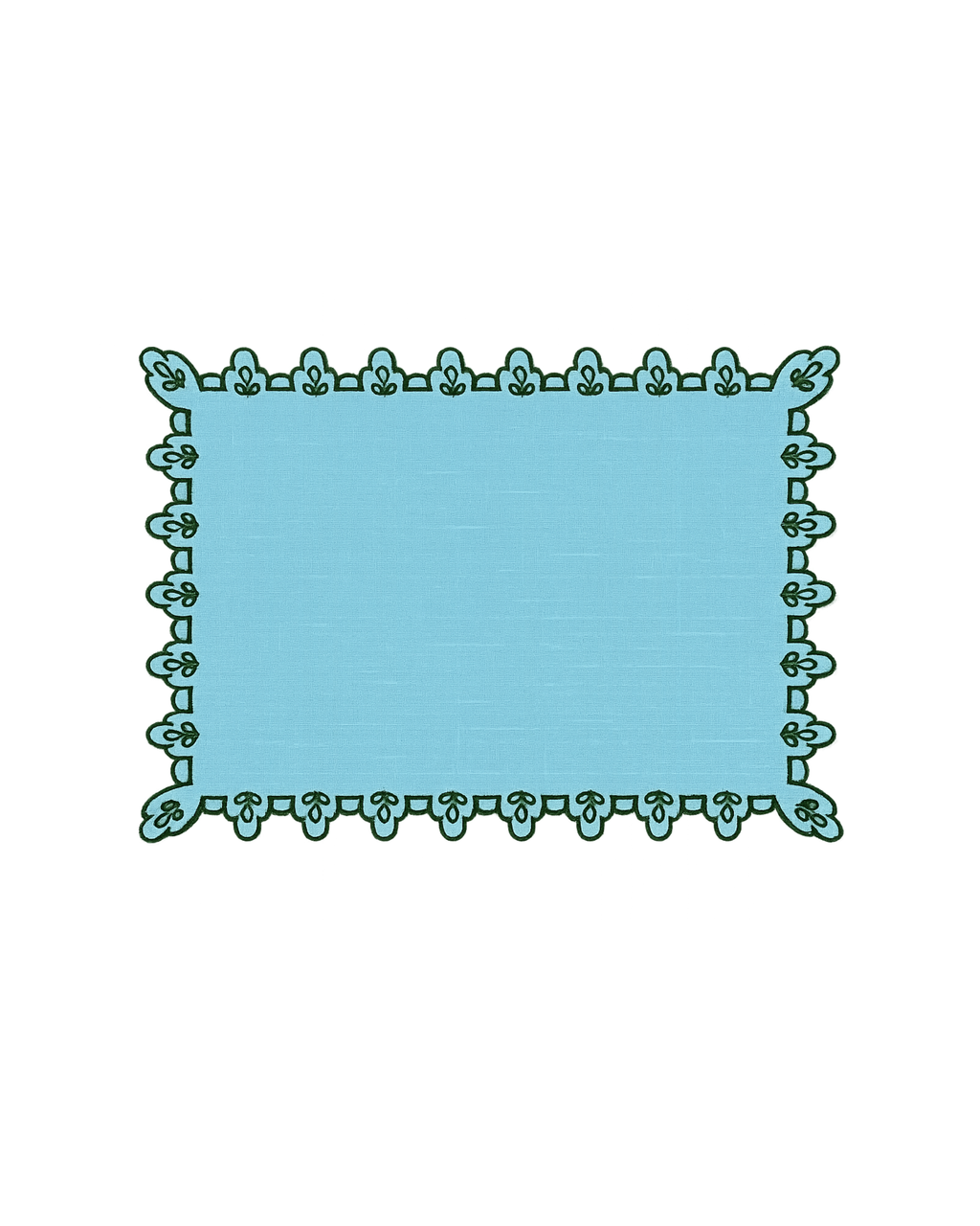 Leinen Tischset Beschichtet Blau-Grün, 2er Set