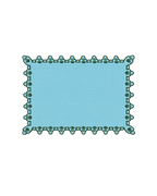 Placemat Linen Coated Blue-Green, Set of 2
