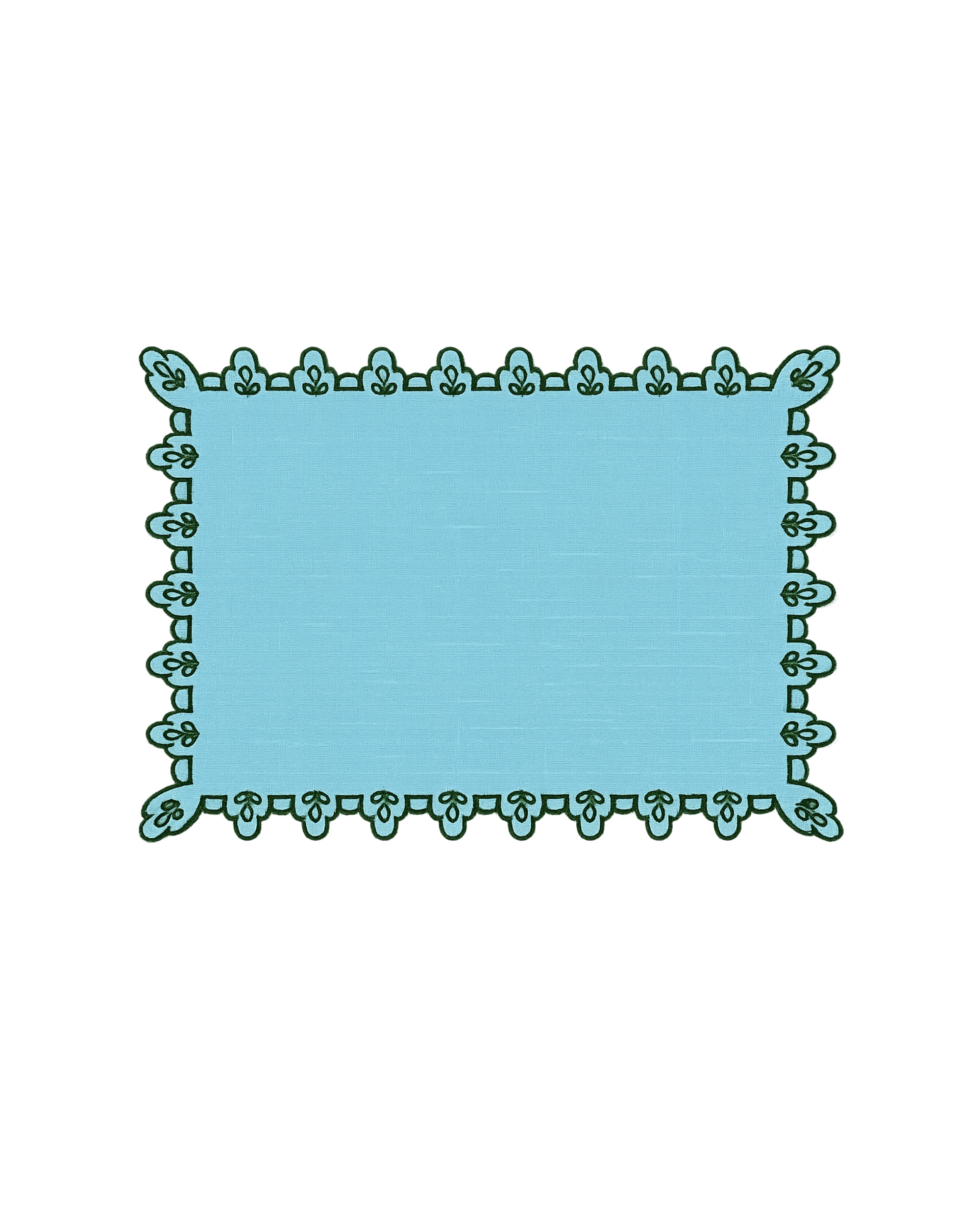 Leinen Tischset Beschichtet Blau-Grün, 2er Set