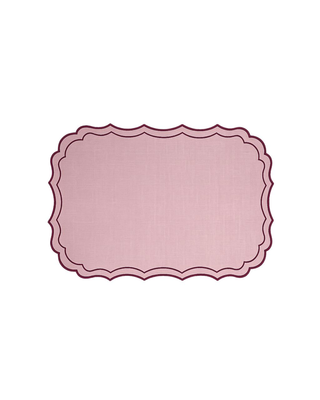 Leinen Tischset Beschichtet Rosa-Rot, 2er Set
