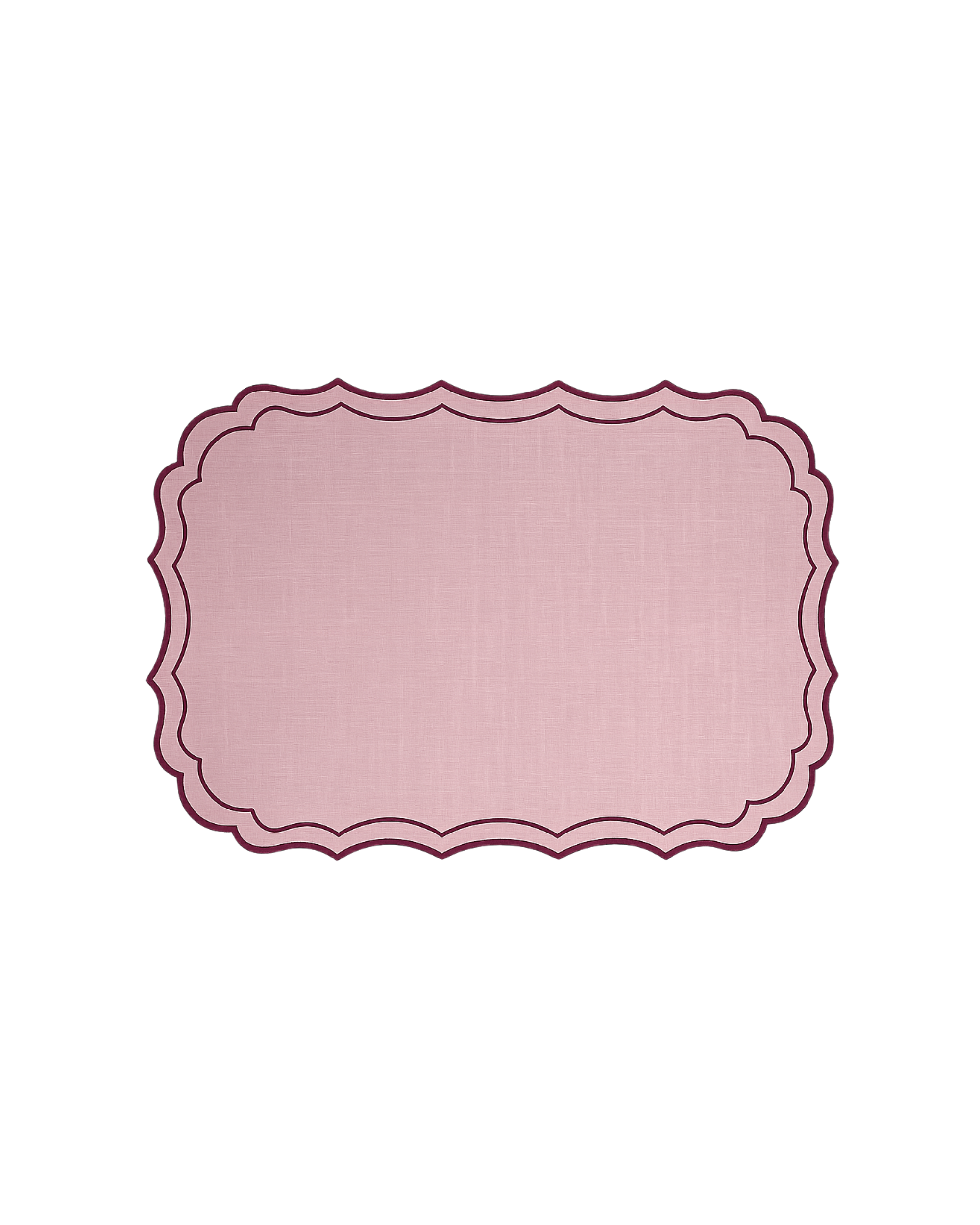 Leinen Tischset Beschichtet Rosa-Rot, 2er Set