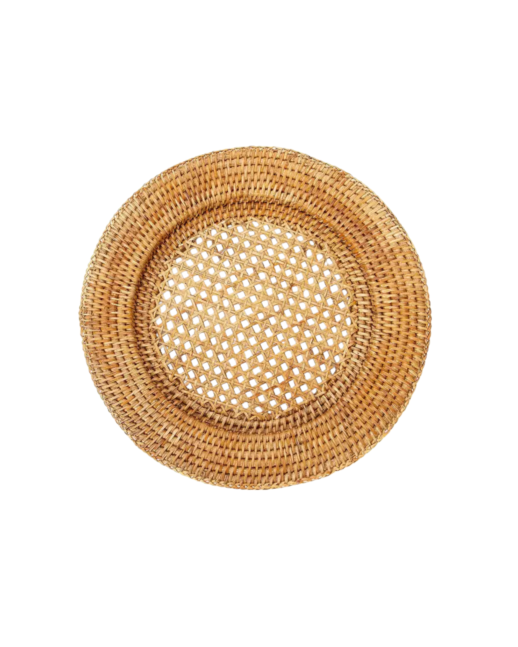 Rattan Platzteller Hellbraun, 2er Set