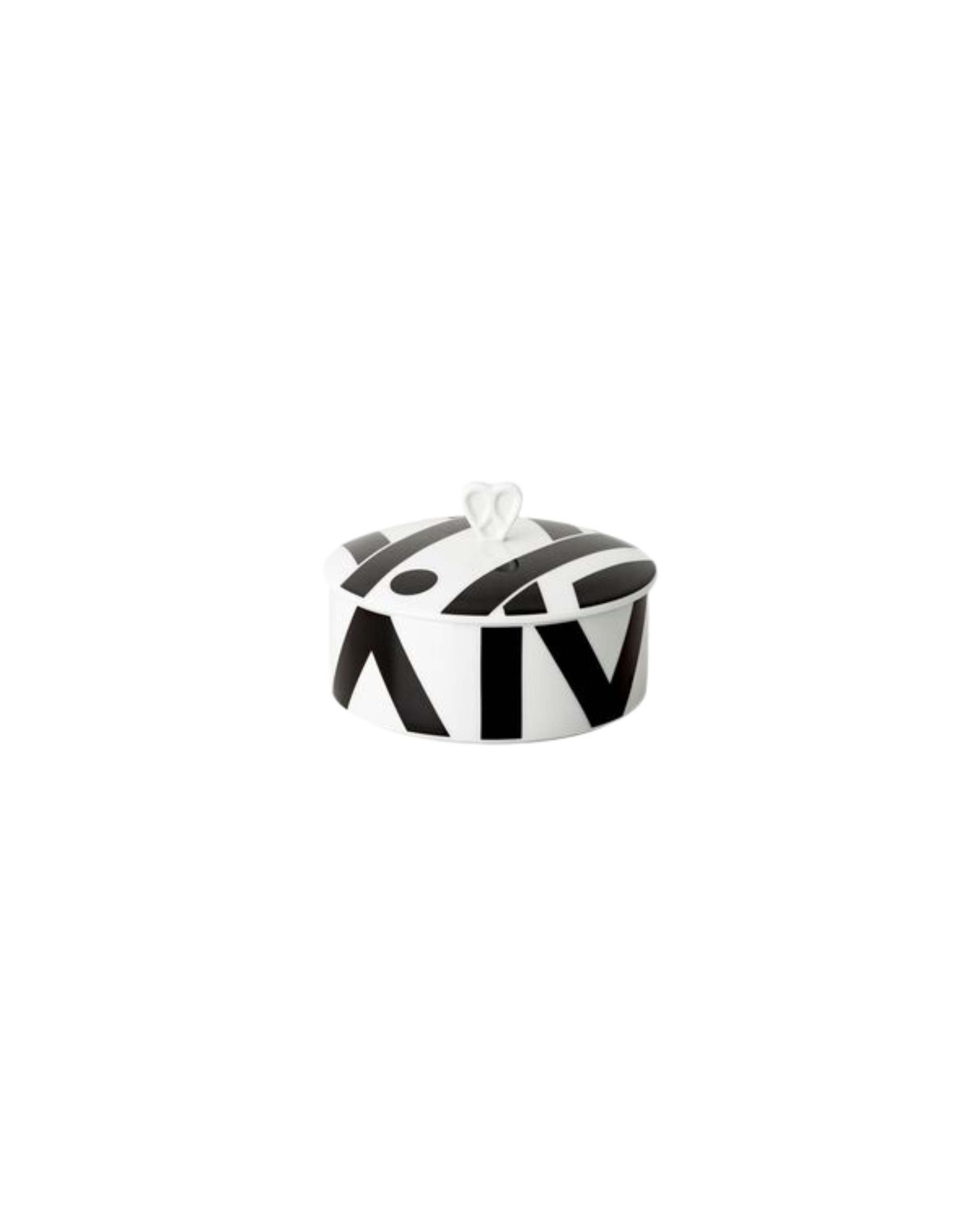 Rosenthal Porzellan Monochrome Dose Schwarz-Weiß