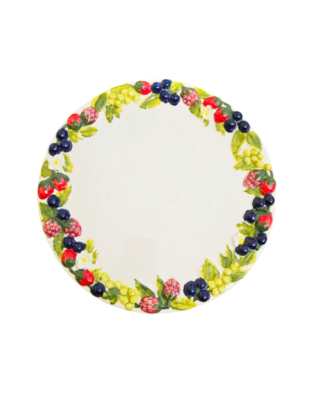 Handbemalte Keramikplatte Beeren