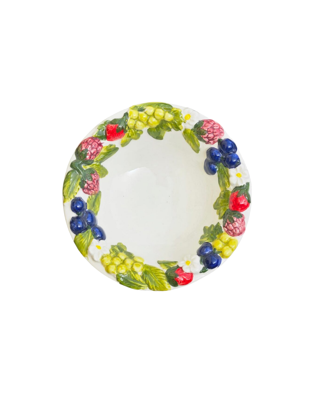 Handbemalte Keramik Schüssel Beeren