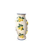 Handbemalte Keramikvase mit sizilianischem Zitronen-Motiv von Les Ottomans