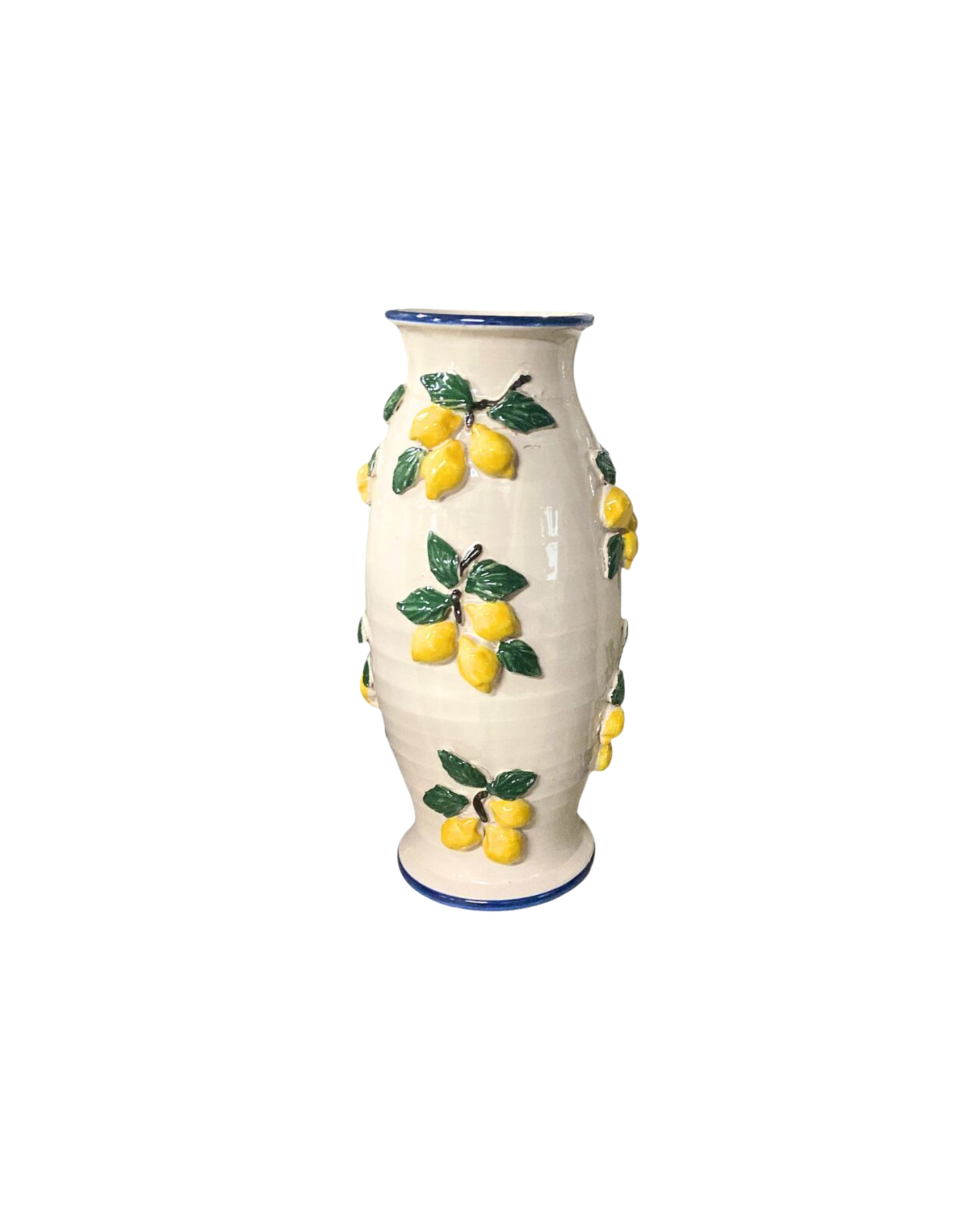 Handbemalte Keramik Vase Sizilien Zitrone
