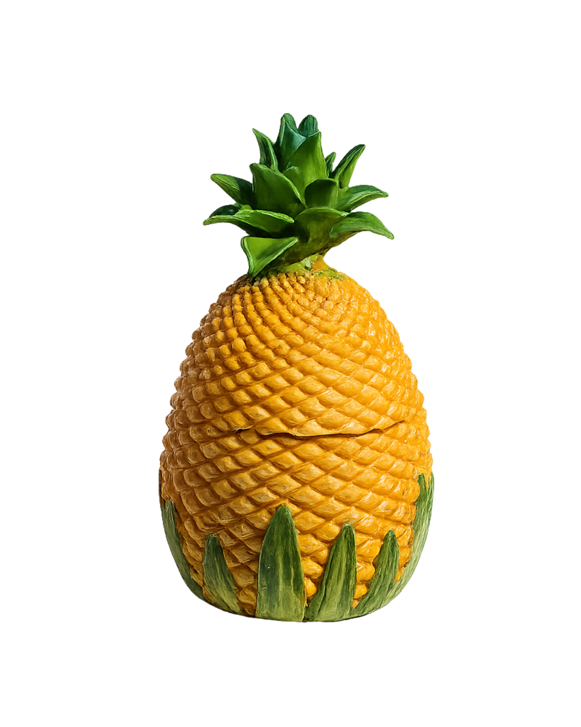 Handbemalte Keramik Box Ananas
