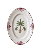 Handbemalte Keramik-Servierplatte mit Palmenmotiv von Les Ottomans
