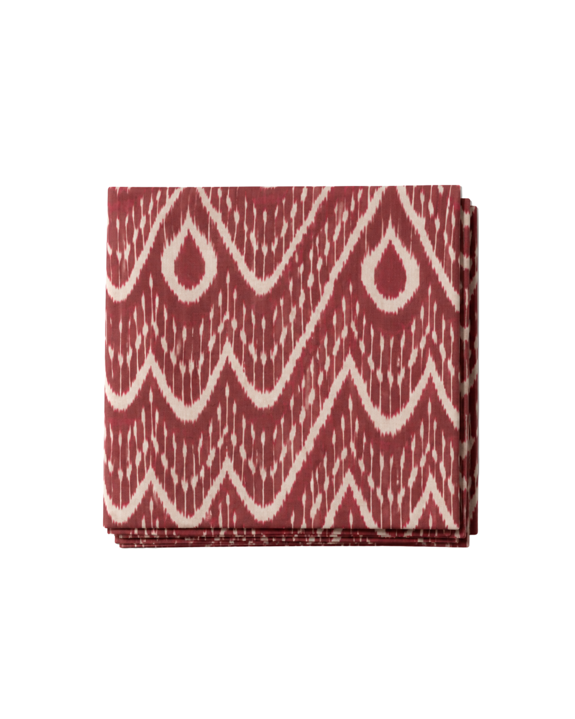 Printed red/white tablecloth