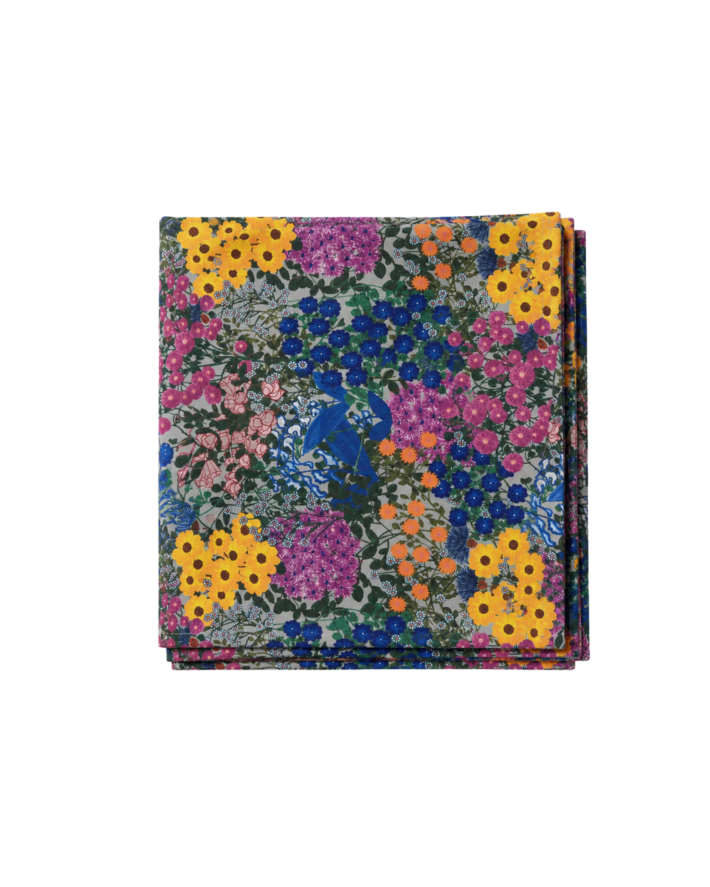 Baumwolltischdecke Floral Blau Square, 250x250