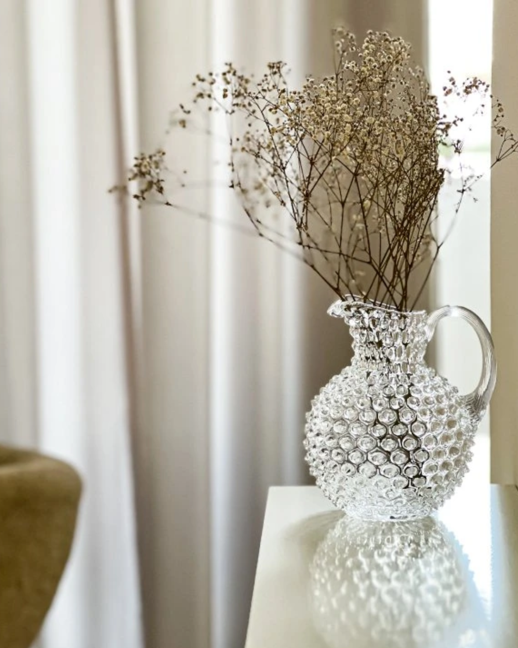 Anna von Lipa Hobnail Jug Crystal 2L