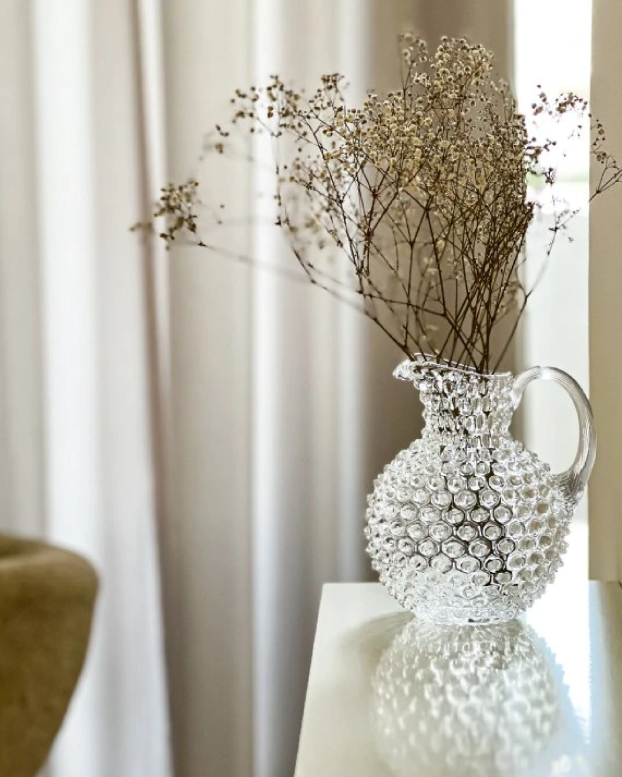 Anna von Lipa Hobnail Jug Crystal 2L