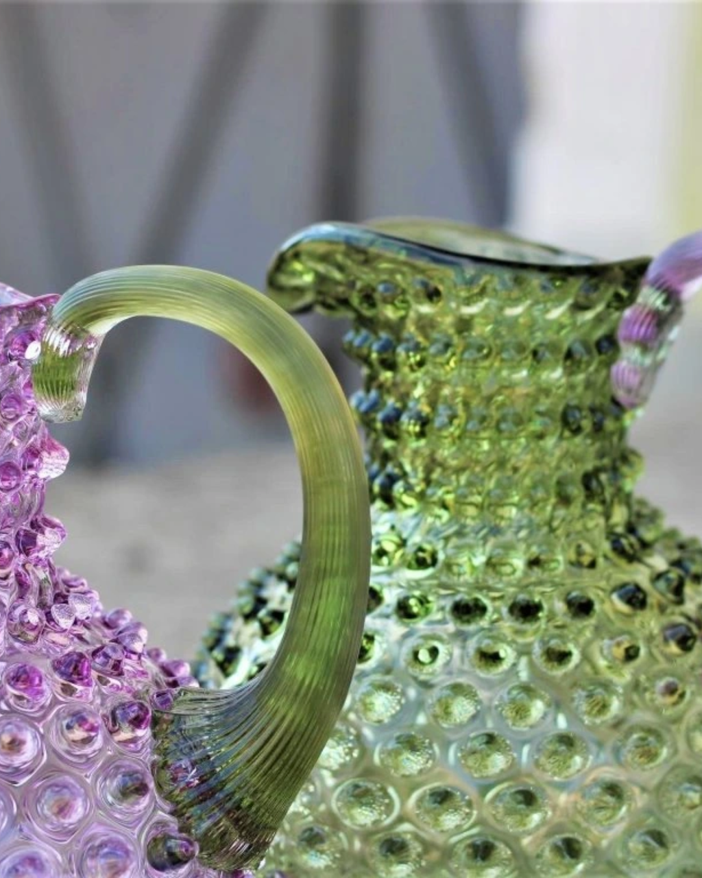 Anna von Lipa Hobnail Jug 2L Olivegrün-Lila